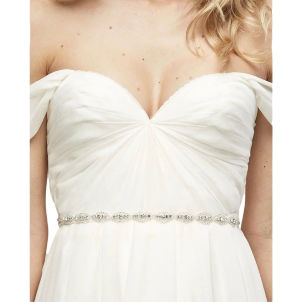 Untamed Petals Pearl Ivory belt/head piece bridal accessory ribbon accessories